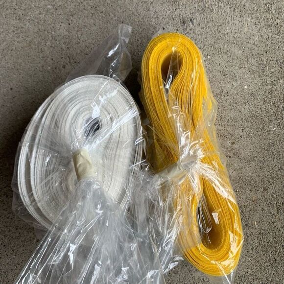 White And Yellow Lawn Furniture Webbing - Picture 3 of 4